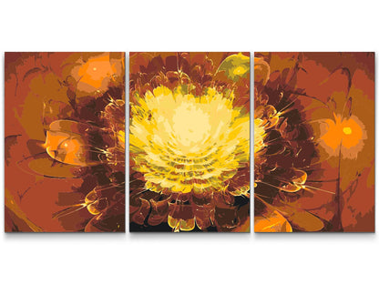 Paint by Numbers - Golden Flower (sæt af 3)