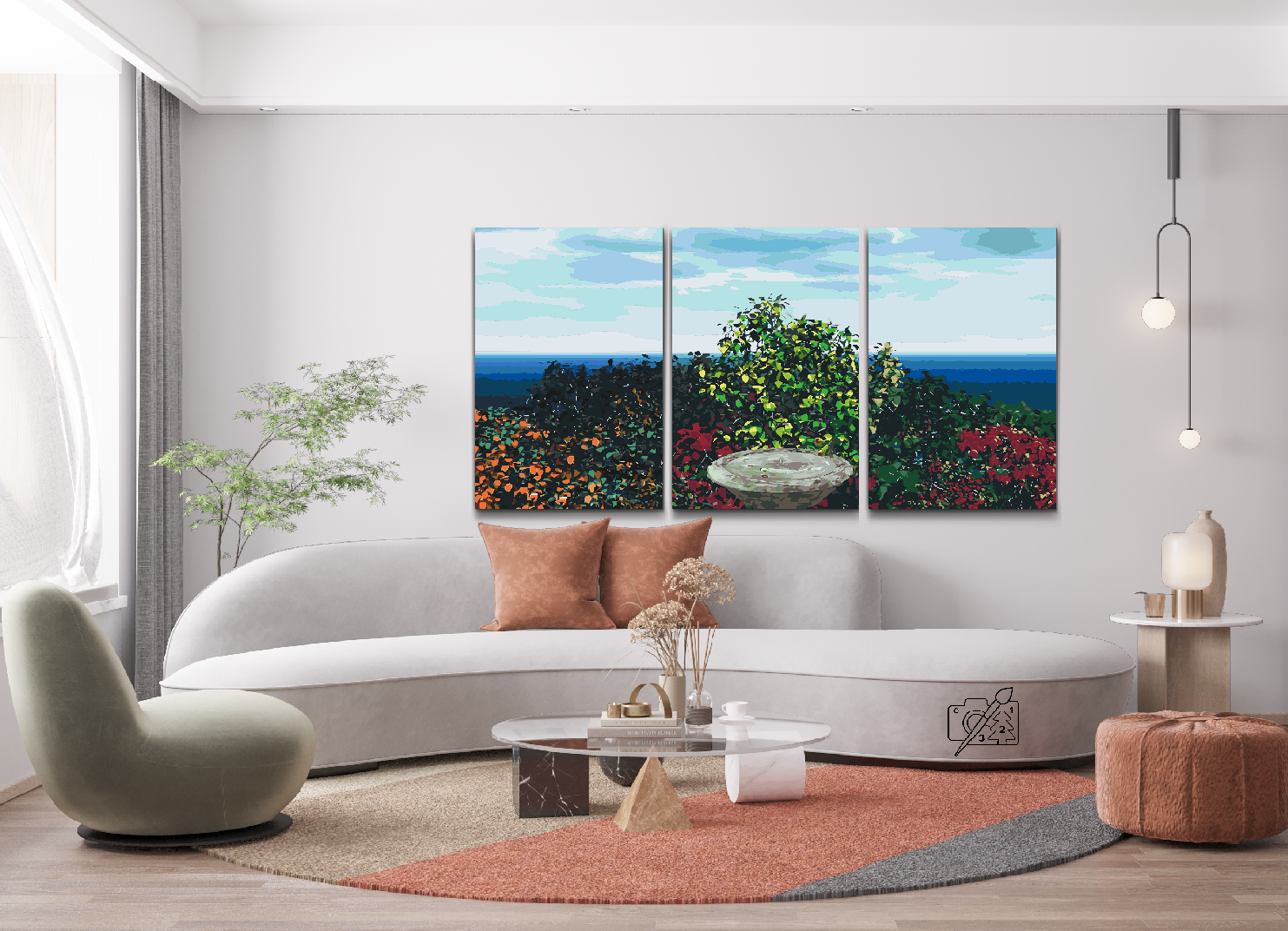 Paint by Numbers - Colorful Garden (sæt af 3)