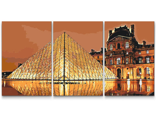 Paint by Numbers - Louvre (sæt af 3)