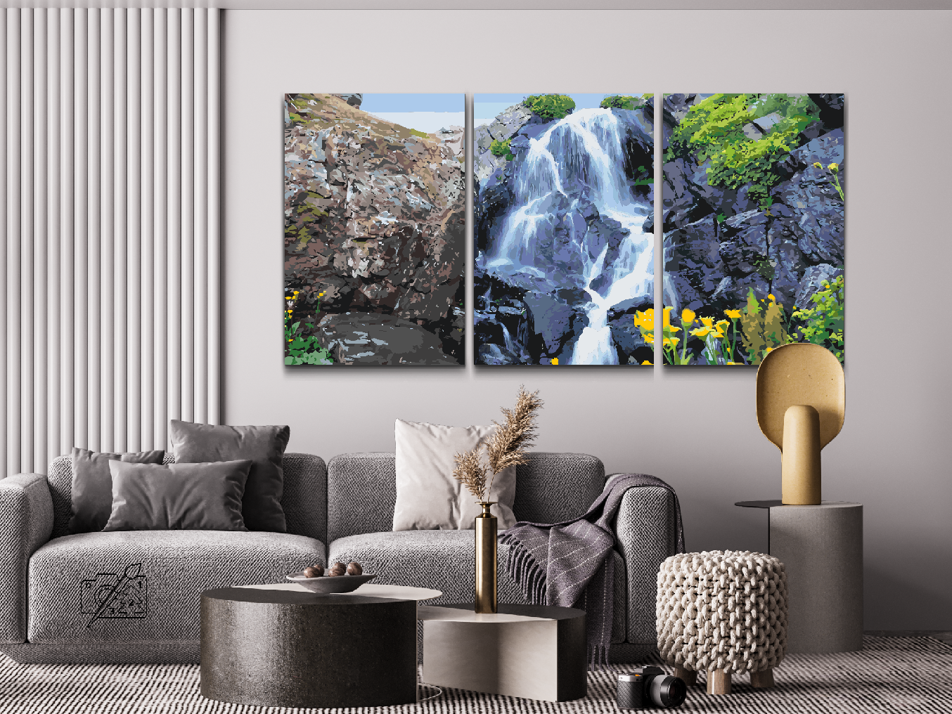 Paint by Numbers - Magic Waterfall (sæt af 3)