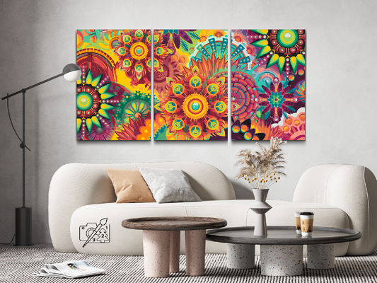 Paint by Numbers - Colorful Mandala (sæt af 3)