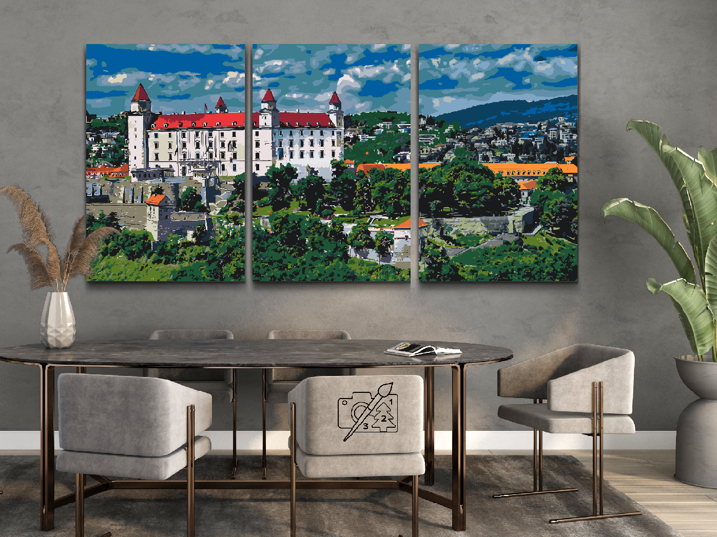 Paint by Numbers - Bratislava Slot (sæt af 3)