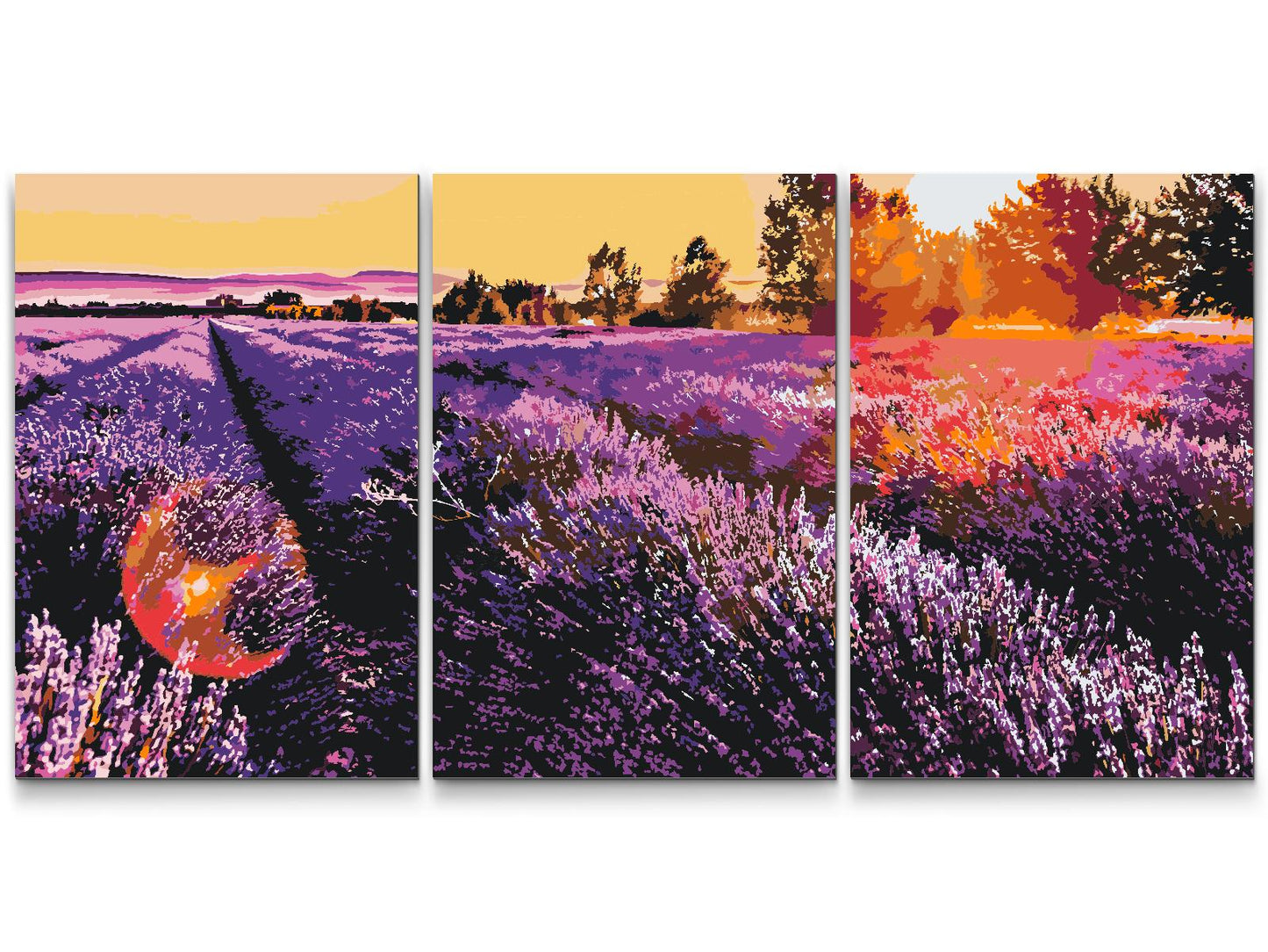 Paint by Numbers - Lavendel Flowerbed (sæt af 3)