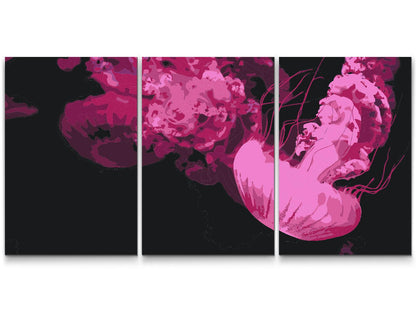 Paint by Numbers - Pink Jellyfish (sæt af 3)