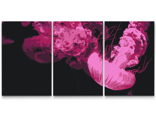 Paint by Numbers - Pink Jellyfish (sæt af 3)