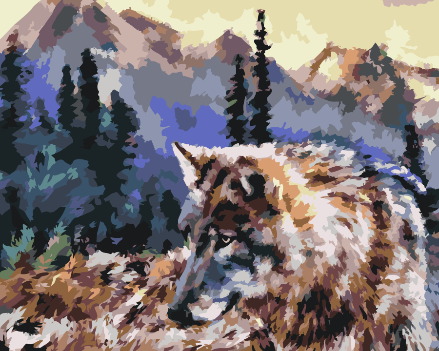Paint by Numbers - Ulv i naturen