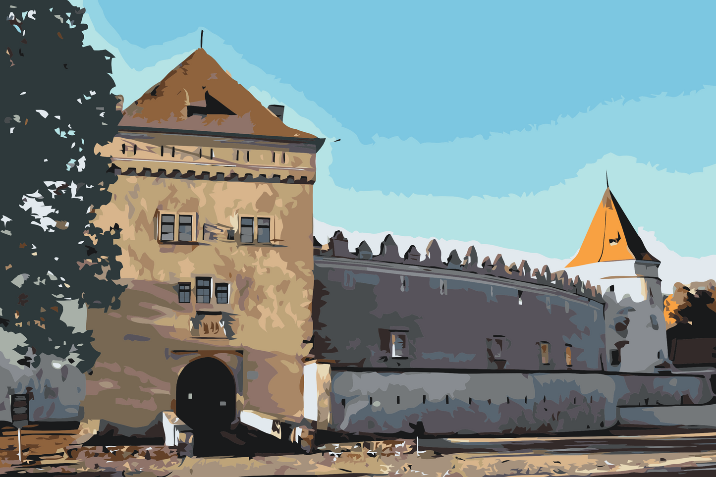 Paint by Numbers - Kežmar Slot, Slovakiet