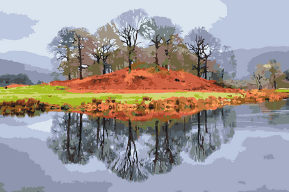 Paint by Numbers - Lake District Cumbria, Storbritannien