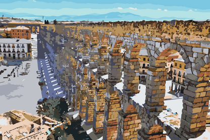 Paint by Numbers - Akvædukten i Segovia, Spanien