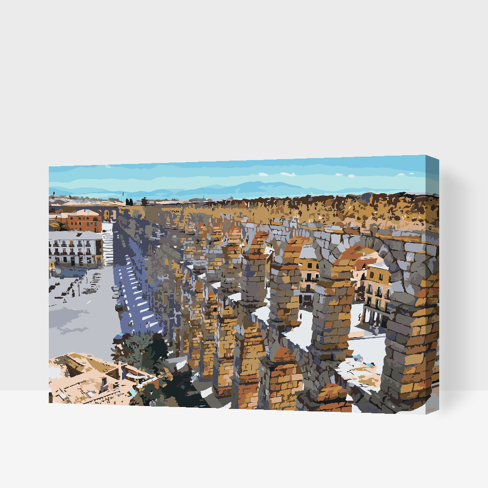 Paint by Numbers - Akvædukten i Segovia, Spanien