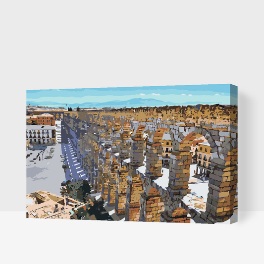Paint by Numbers - Akvædukten i Segovia, Spanien
