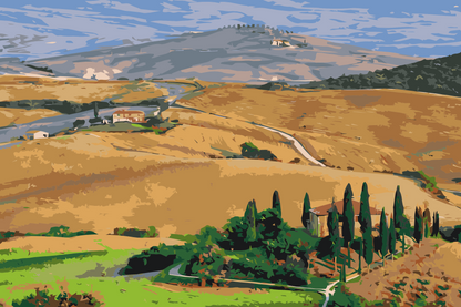 Paint by Numbers - Toscana, Italien