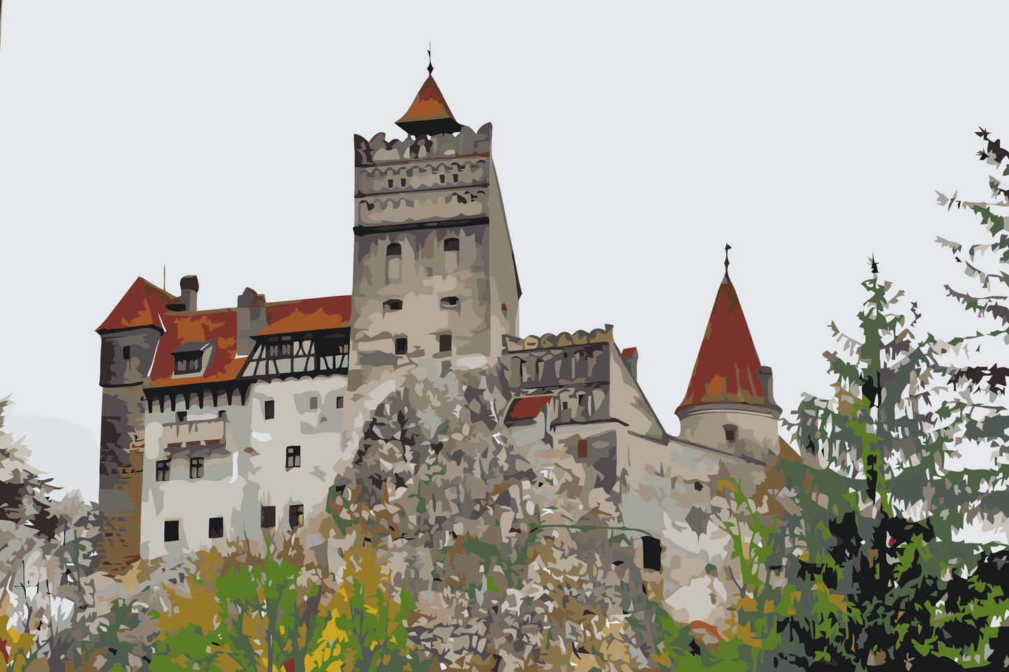 Paint by Numbers - Castle Bran, Rumænien