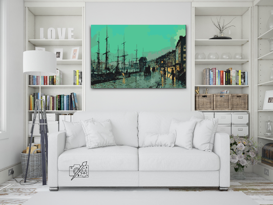 Paint by Numbers - John Atkinson Grimshaw - Skibsfart på Clyde