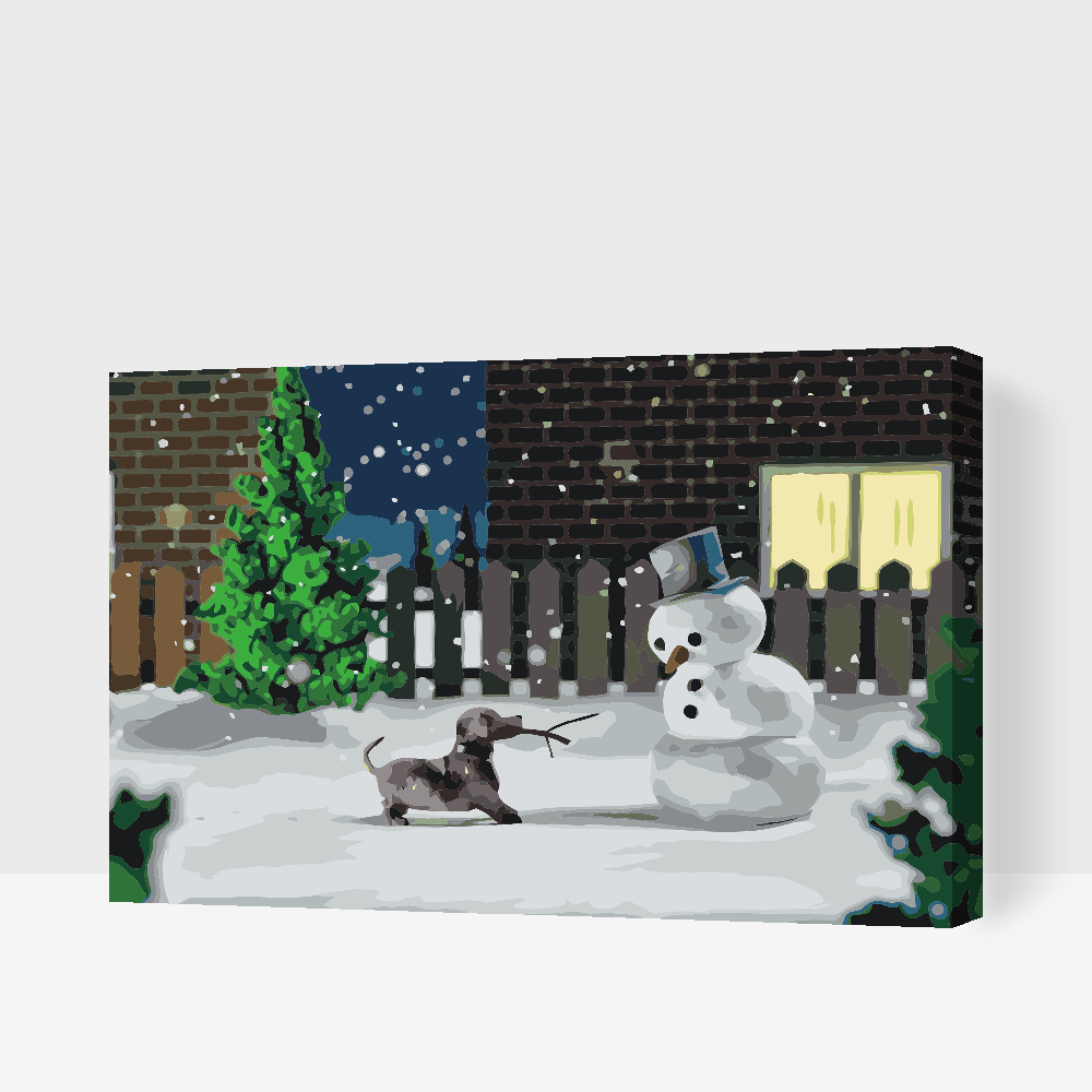 Paint by Numbers - Snemand og hund