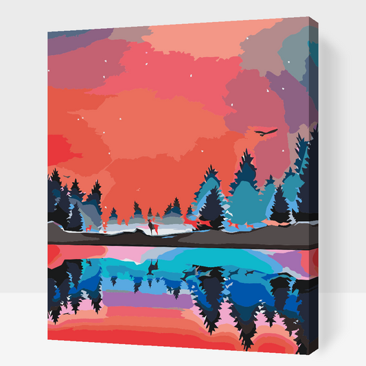 Paint by Numbers - Vinterlandskab 2