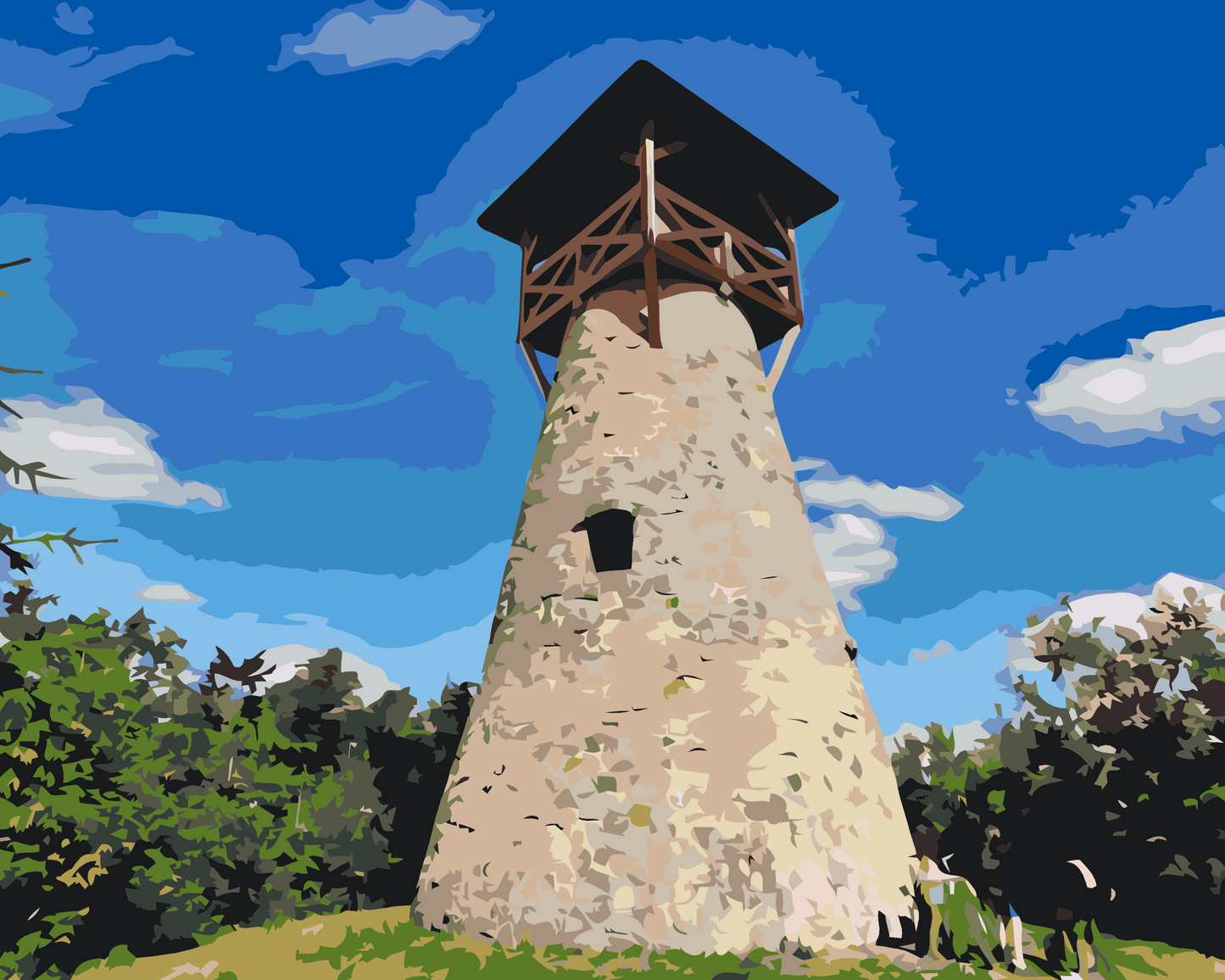 Paint by Numbers - Bobovec Udkigstårn, Slovakiet