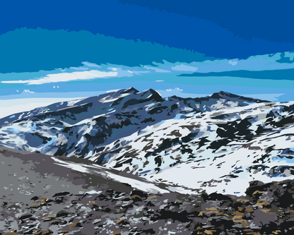 Paint by Numbers - Mount Mulhacen i Sierra Nevada, Spanien