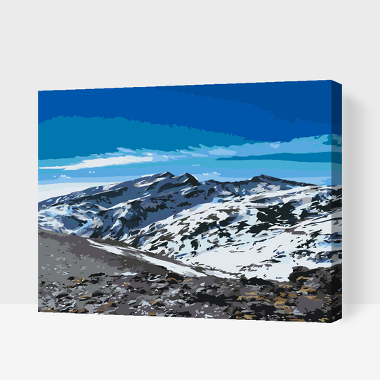 Paint by Numbers - Mount Mulhacen i Sierra Nevada, Spanien
