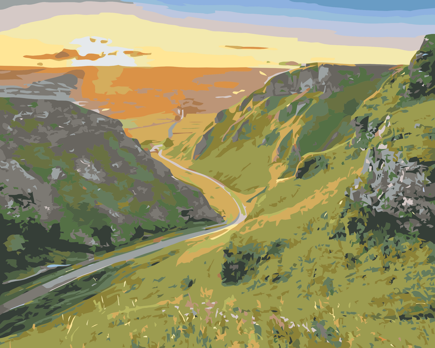 Paint by Numbers - Peak District - Nationalpark, Storbritannien