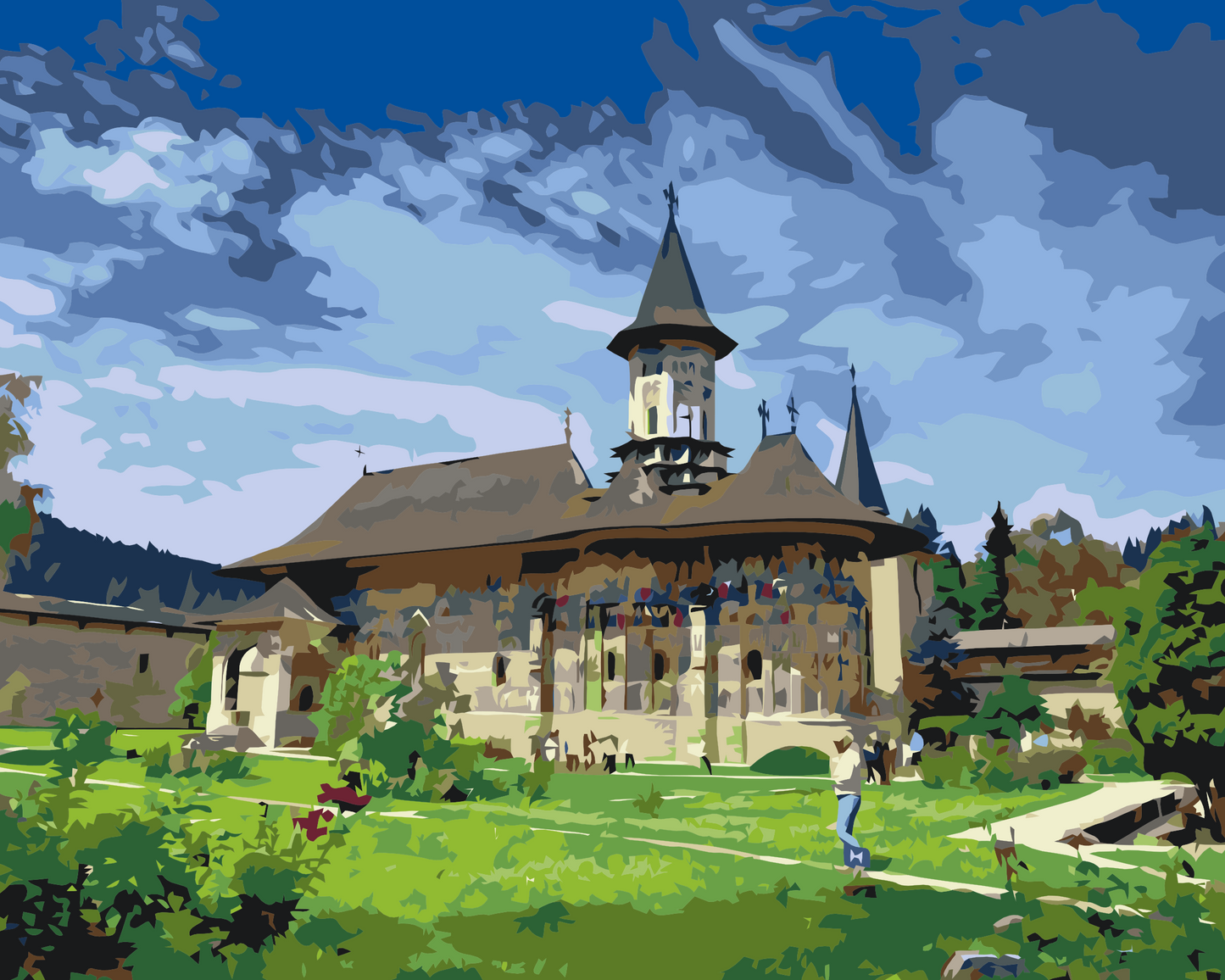 Paint by Numbers - Moldovita Kloster, Rumænien