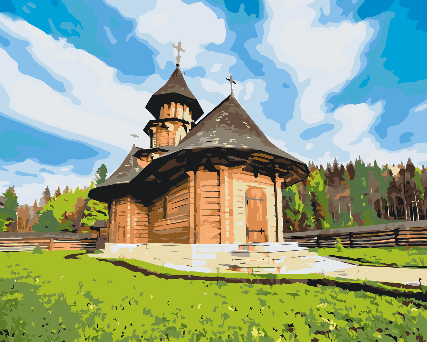 Paint by Numbers - Sihastria. Kloster, Rumænien 2
