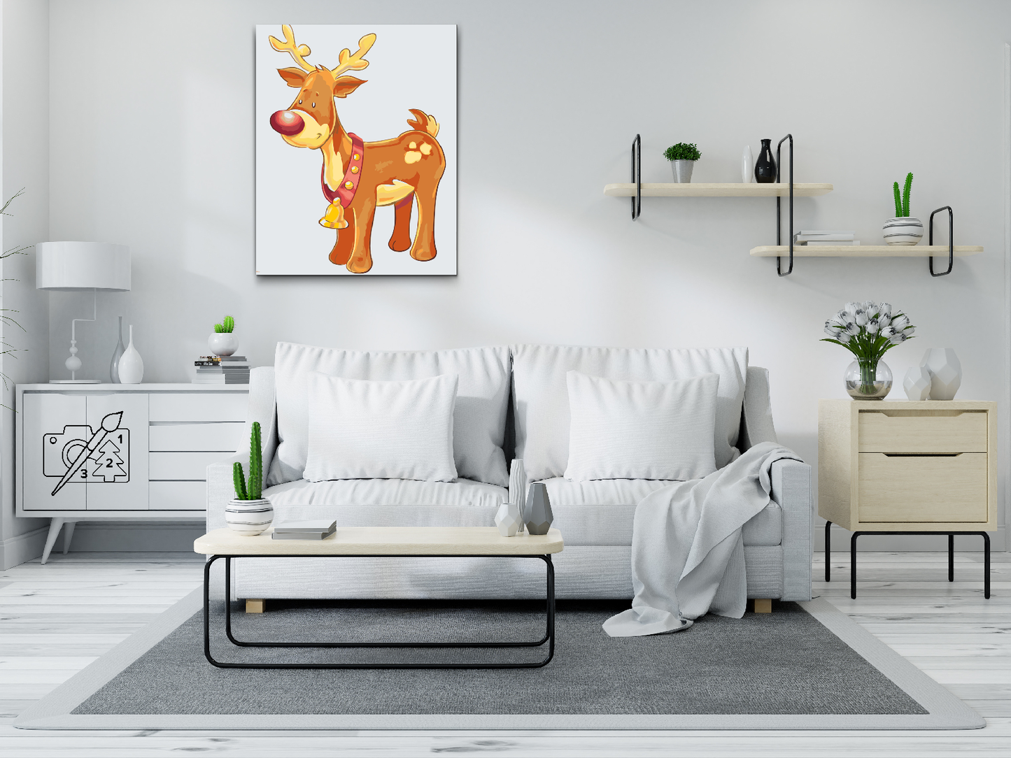 Paint by Numbers - Rensdyr-Rudolf