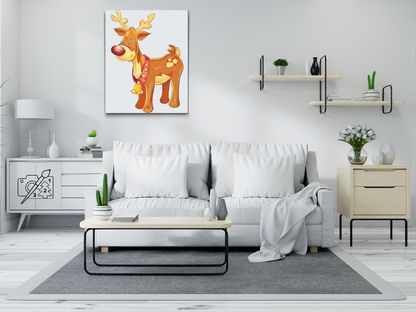 Paint by Numbers - Rensdyr-Rudolf