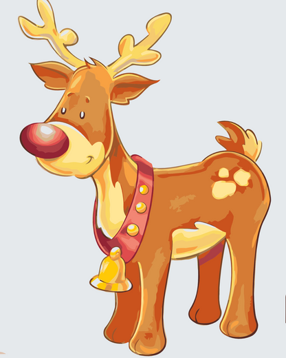 Paint by Numbers - Rensdyr-Rudolf