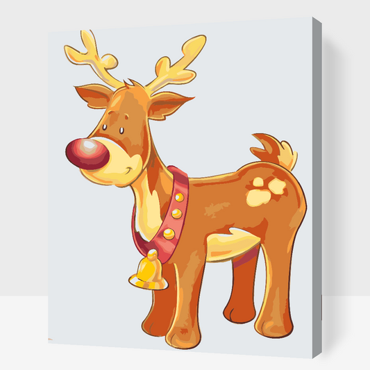 Paint by Numbers - Rensdyr-Rudolf