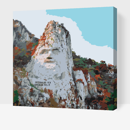 Paint by Numbers - Klippeskulptur af Decebalus, Rumænien