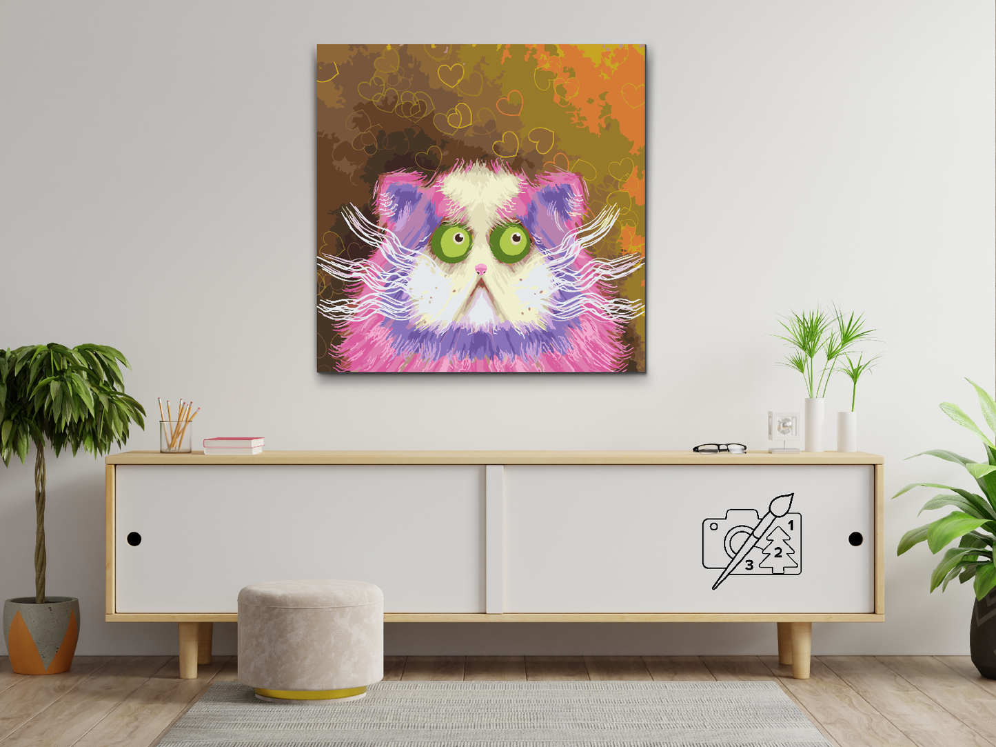 Paint by Numbers - Forvirret kat