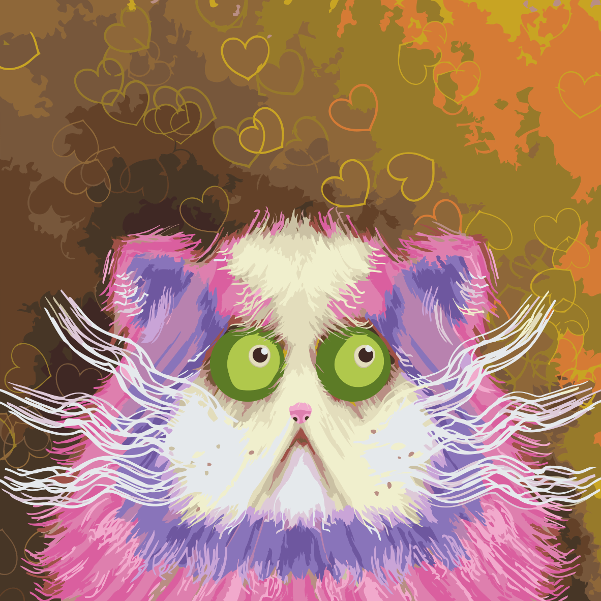 Paint by Numbers - Forvirret kat