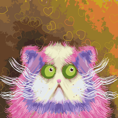 Paint by Numbers - Forvirret kat