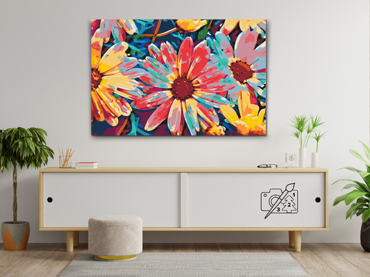 Paint by Numbers - Neonblomster