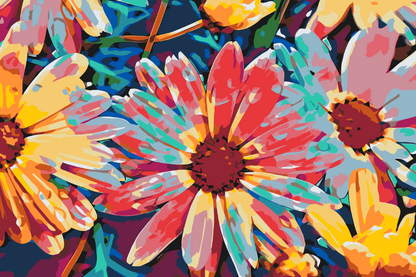 Paint by Numbers - Neonblomster