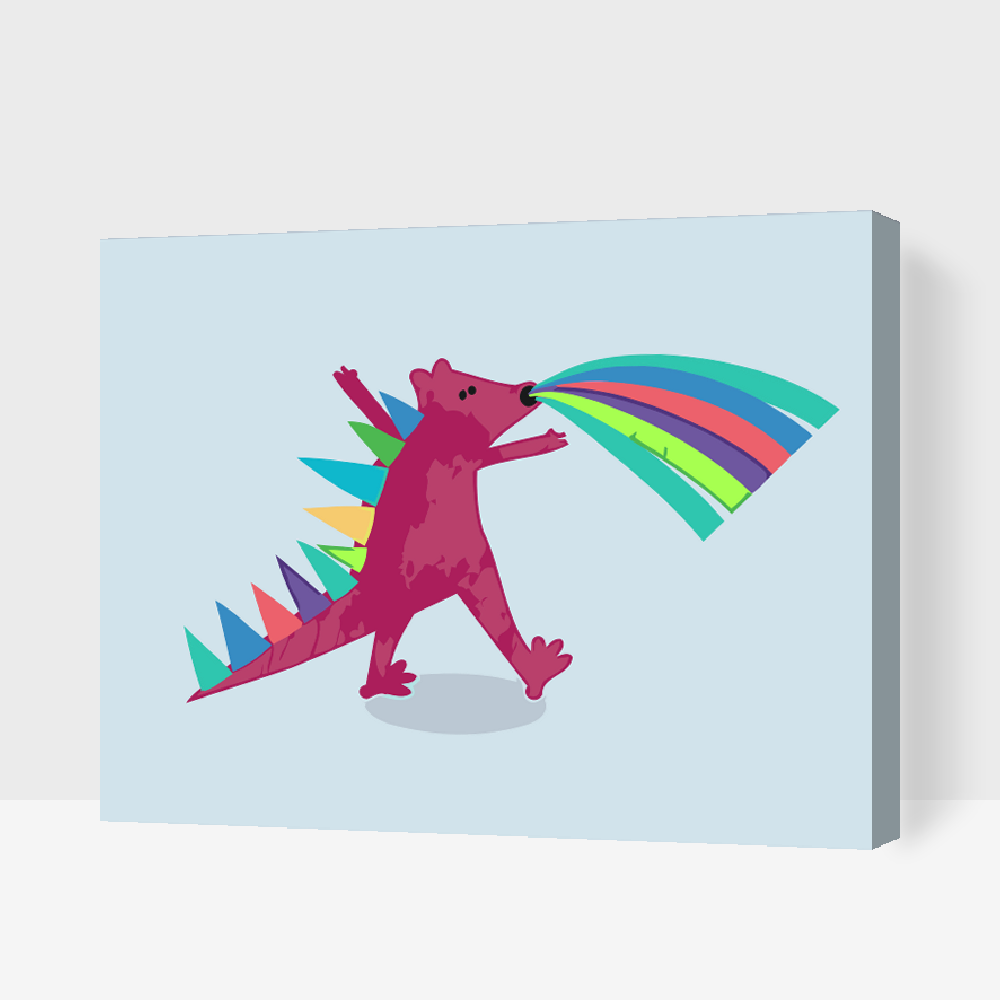 Paint by Numbers - Pink Dinosaur