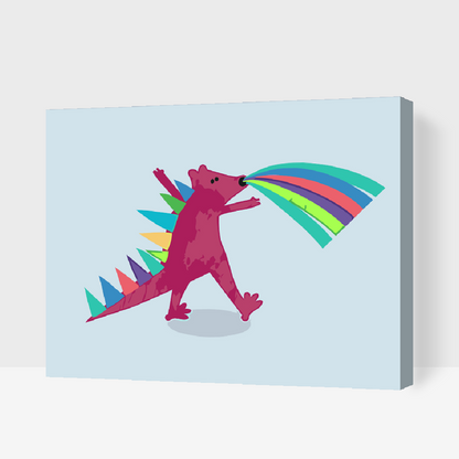Paint by Numbers - Pink Dinosaur