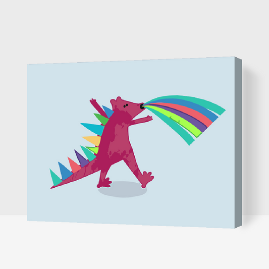 Paint by Numbers - Pink Dinosaur