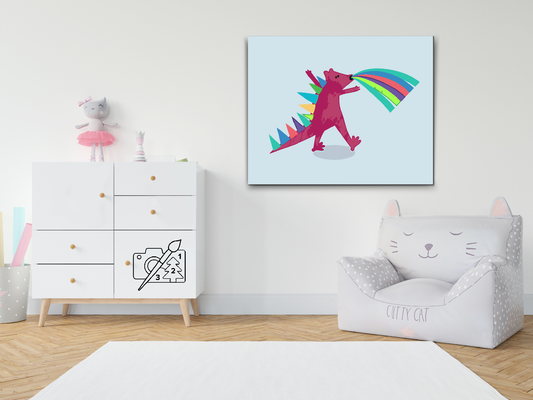 Paint by Numbers - Pink Dinosaur