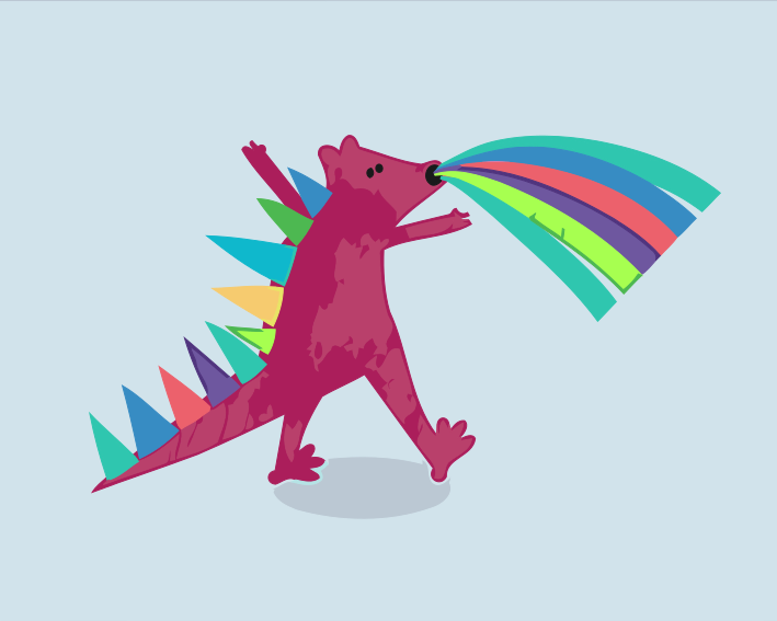 Paint by Numbers - Pink Dinosaur