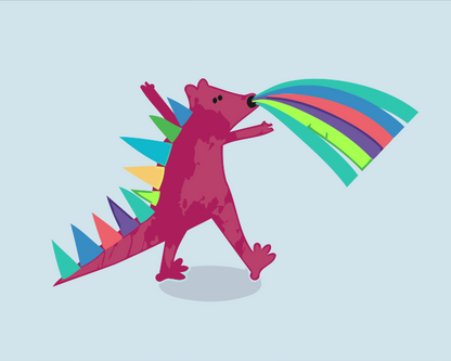 Paint by Numbers - Pink Dinosaur