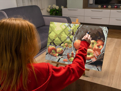 Paint by Numbers - Æbler i en kurv