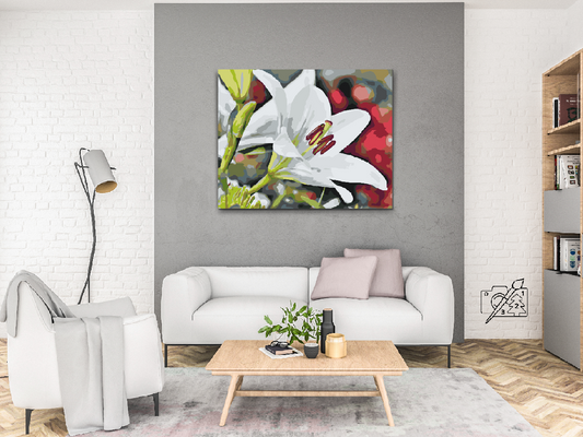 Paint by Numbers - White Lily