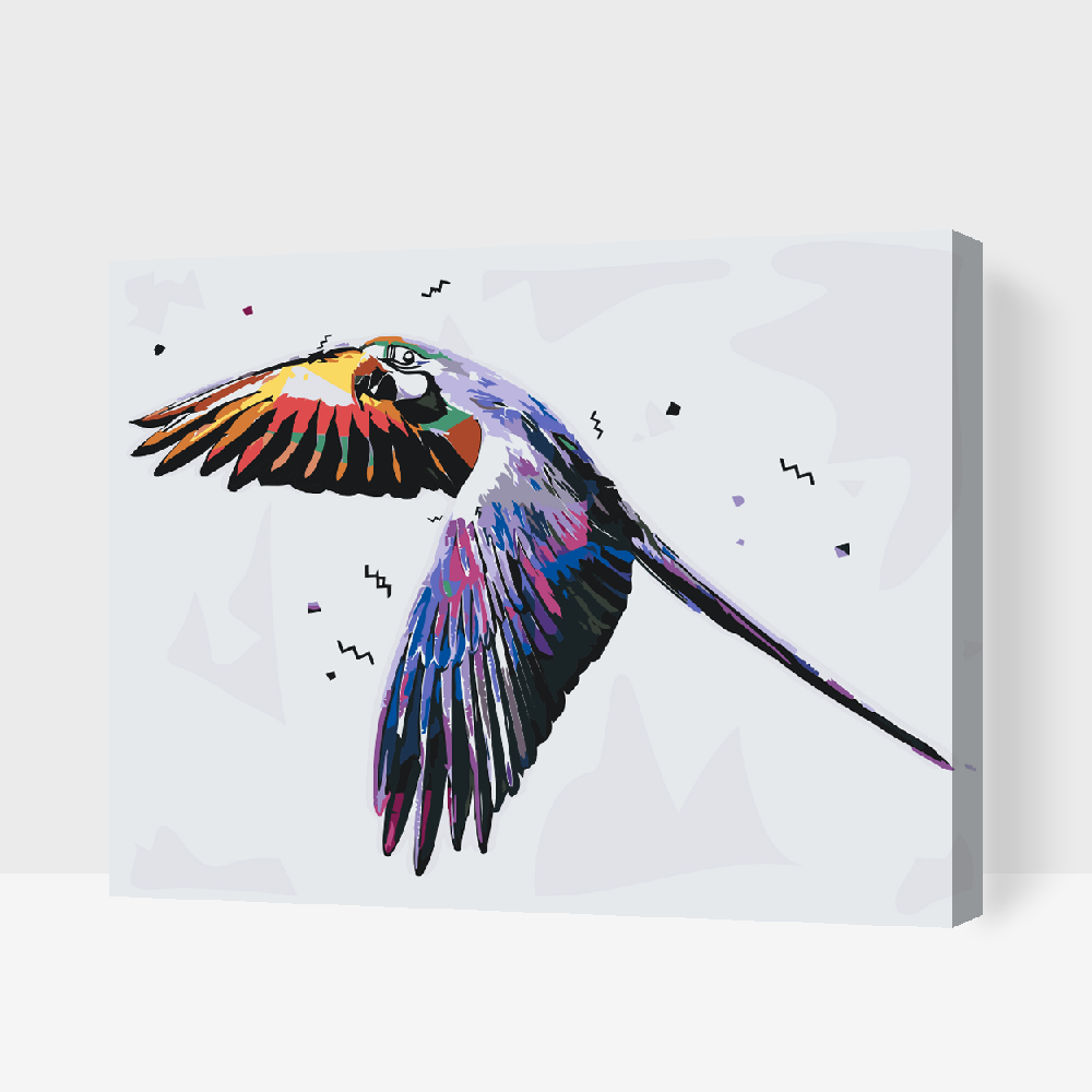 Paint by Numbers - Flyvende papegøje
