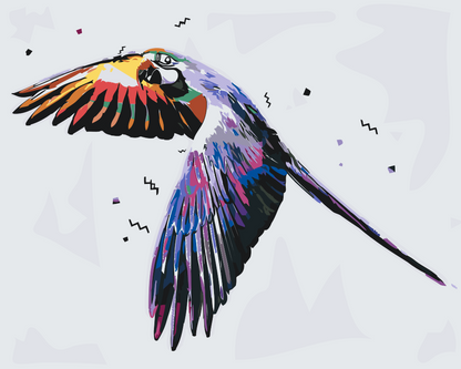 Paint by Numbers - Flyvende papegøje
