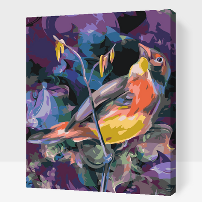 Paint by Numbers - Fugl i et farverigt miljø