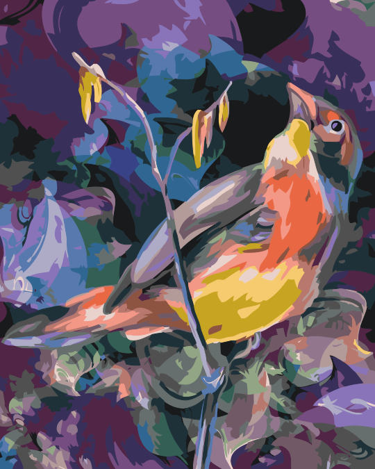 Paint by Numbers - Fugl i et farverigt miljø