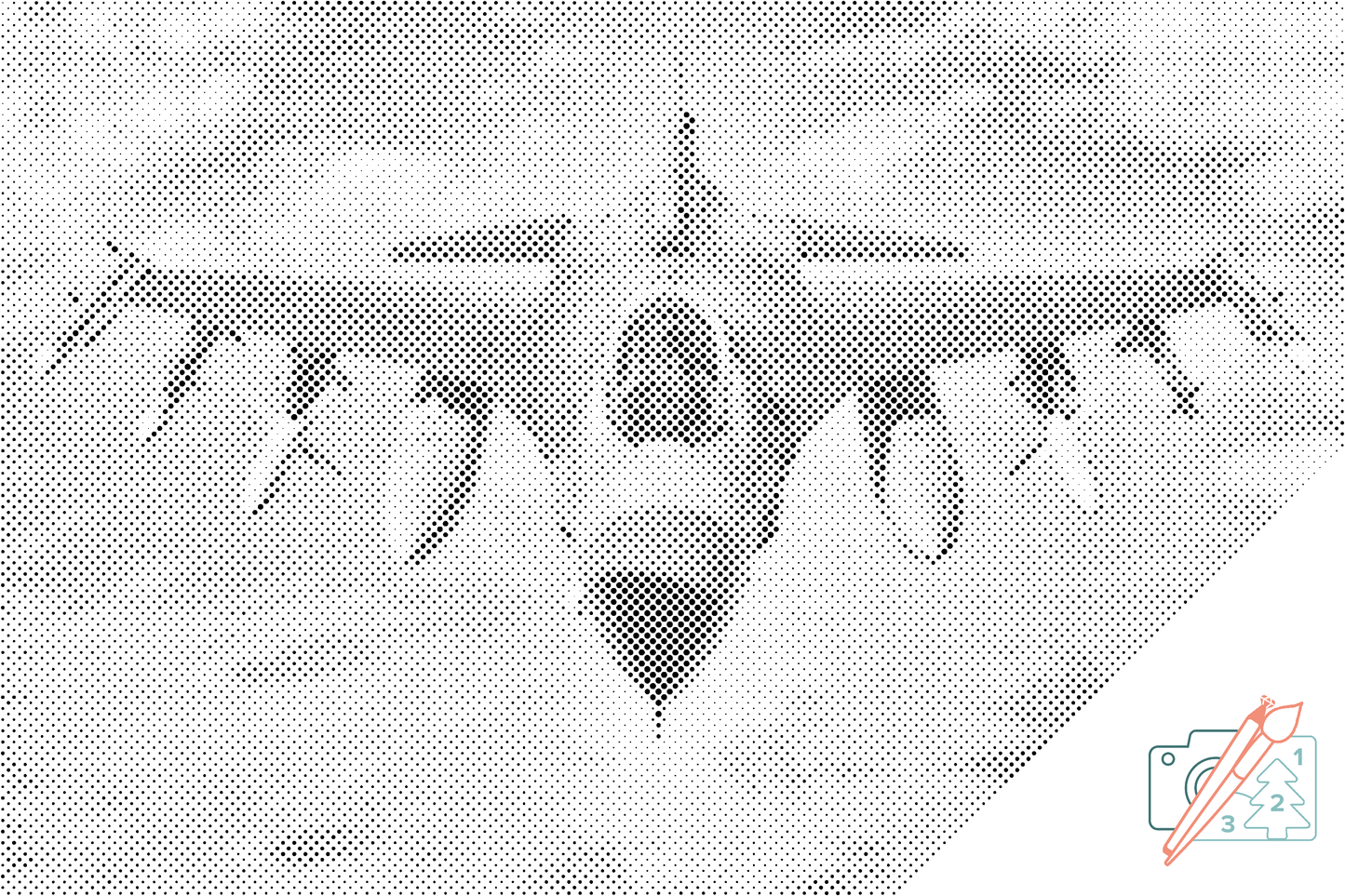 Mal-med-prikker -  Jagerfly
