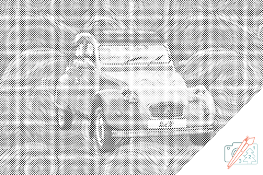 Mal-med-prikker -  Citroën 2CV
